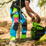 英國 Arbortec 通風型鏈鋸防護褲 AT4062(EU)  Vented Chainsaw Trousers Design A Class 1 - Aqua Multi | 多功能防水款 (EU認證)